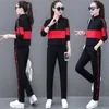 Mulheres de duas peças Calças Casual 2 Set Mulheres Plus Size Tracksuit Fashion Stand Collar Esportes Outfit Sweatpant Work Out Heatsuit Jogging Terno