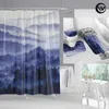 Shower Curtains High Quality Curtain Bath Mat Set Printed Winter Snow Mountain Landscape Bathroom Toilet Rugs Home Decor319k