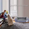 S-3XL Letto per cani per piccolo medio grande Cesto grande Pet House Fondo impermeabile Morbido pile Caldo divano per gatti 8 colori 210924