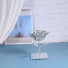 Candle Holders 1pc Decorative Tealight Holder Iron Art Rose Flower Shaped Stand Desktop Candlestick (Silver)