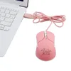 Mouse com fio para jogos RGB LED Light Desgin Ergonomic Silent Mause 3200 DPI USB Pink 6D Optical Gamer Girl Gift For Laptop PC Rose22