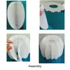 Lamp Covers & Shades White D18cm D30cm Pumpkin Shade Replacement D4cm Opening DIY Lampshade Cover For E27 Pendant Desk Lighting