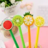 Fruit Pens Pens Gel creativo Balones de dibujos animados Pluma Frutas y forma vegetal 4 colores