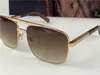 Neue Mode-Klassiker-Sonnenbrille, Haltungs-Sonnenbrille, Goldrahmen, quadratischer Metallrahmen, Vintage-Stil, Outdoor, klassisches Modell 0259