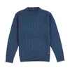 Autumn Winter Cable-Knit Sweater Men Wool Blend Warm Knitwear Classical Pullovers Knit Jumper SJ121220 211008