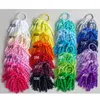 Fille 5quot Korker Porte-queue de cheval Korkers Rubans bouclés Banderoles Corker Cheveux Bobbles Arcs FlowerElastic School Boosters Headw9729066