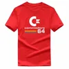 Mens T-shirts 2024 Summer Commodore 64 T Shirts C64 Sid Amiga Retro 8-bitars Ultra Cool Design Vinyl T-shirt Mänkläder med kort ärm