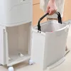 38L / 45L plast Stora dubbla lager Skräp kan köksavfall sorteringsfack Dubbeldäckkåpa Klassificerad Dustbin Storage Bucket 210309