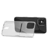 Titulaire de la carte Clear Soft TPU Rubber Gel Coque arrière antichoc pour iphone 12 mini 11 pro max 6 7 8 plus Samsung S21 S20 PLUS S21 Ultra