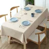 Solid Color Table Cloth Rectangular Round cloths Waterproof Oilproof Home Dining Tea Decoration el Picnic 210626