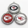 Equipe de futebol dos EUA Kansas City Dangle Charm Diy Brincos Botões Botões de pulseira Botões de jóias esportivas1216302