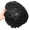 Curly 360 ondulado 100% natural cabelo tpeee para blackmen afro-americano peruca 10mm renda base durável homens replacemet