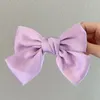 Cute Bow Hair Clips For Kids Solid Color Hairbows Hairclips Baby Girl Butterfly Hairpin Toddler Barrettes children Accessory6467211