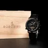 Bobo Bird Automatic Wood Horloges Koppels Auto Datum Display Lichtgevende Handen Mannelijke Quartz Klok Persoonlijke Custom Q0902