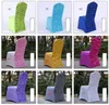 Universal Wedding Chair Cover 스트레치 로제트 스판덱스 의자 커버 엘 파티 연회를위한 레드 화이트 골드 전체 234t