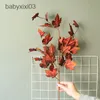 US Stock Fake Maple Leaf Artificial Plant Branch For Flower Wall Wedding Background Decoration Home Garden Display Red Leaves