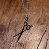 Cool Mens Scissors Stylist Necklace Jewelry Stainless Steel Barber Tools Shaped Pendant Male Jewelry Chain299h