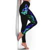 Pantaloni da yoga con stampa 3D Pantaloni skinny da allenamento Abbigliamento sportivo per le donne Leggings da palestra Fitness Sport Pantaloni corti Femme Calzas Deportivas H1221