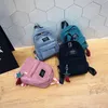 Kadınlar mini kadife eko basit tuval rahat küçük seyahat çantaları sırt çantası