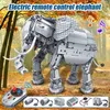 1542pcs Creative Building Blocks Princess High-tech RC Remote Control Elephant Animal Electric Bricks Toys For Children On Sale