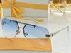 Solglasögon för kvinnor och män Summer Style Antiultraviolet 1261 Retro Plate Oval Frameless Fashion Eyeglasses Random Box3071355