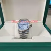 Top Selling BP Hommes Montres Montres 228239 40mm En Acier Inoxydable Verre Saphir Glace Bleu Cadran Romain Mécanique Automatique Montre Pour Hommes Avec Boîte Papiers