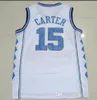 NCAA 최고 품질의 대학 노스 캐롤라이나 남성 대학 농구 유니폼 트레이시 맥그라디 페니 1 HardAway Vince 15 Carter Shirt
