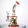 7-calowy 5mm Grube szklane Bongs Pszczoły Styl Fajki Mini Olej Dab Rigs Zlewki Bong Dymanie Rury wodne z 14mm Sól