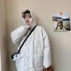 Candy-Цветная мягкая куртка девочек Kawaii зимний корейский негабаритный с капюшоном все спиртная куртка кибер празднование утолщение пальто 210526