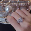 캐주얼 천연 aaa moissanite ring gemstone 100% 실제 은색 보석 링 여성 보이지 않는 설정 다이아몬드 칵테일 링 3400