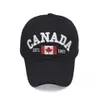 Я люблю Канаду Новый промытый хлопковый бейсболка Cap Snapback Hat для мужчин Женщины DAD Вышивка Повседневная шляпы Casquette Hip Hop Caps