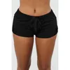 2021 för bomullssportyoga shorts kvinnor mode spets lapptäcke fitness trosor botten sommar atletisk lounge korta byxor7224387