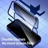 Étuis magnétiques en verre trempé de confidentialité pour iPhone 14 13 12 11 Pro XS Max Mini XR 6 6S 7 8 Plus Se Case Anti Spy Metal Magnet Cover