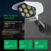 3 Modes 77LED Solar Light Outdoors Waterdichte Straat Wandlamp PIR Bewegingssensor Nep Camera Tuinverlichting Voor Tuindecoratie