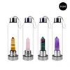 Reparationsverktygssatser Naturliga kvarts Gemstone Glass Water Bottle Direct Drinking Cup Crystal Stone Obelisk Healing Wand Accessories2255