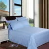 Sheets & Sets 100% Cotton El White Bedsheet Bedding Flat Sheet Case Luxury Satin Strip Bed Line 17 Colors Available