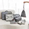 Sacs de rangement 7pcs / Set Voyage portable Chaussures de vêtements imperméables à luggage Couverture Couverture Organisateur Valise Tidy Pouch Cube Emballing