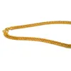 8mm / 10mm dubbele curb miami ketting ketting mannen 18k geel goud gevuld klassieke sleutelbeen sieraden cadeau 60cm lang