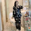 Mulheres Cetim Suit Nightgown Silk Nightie Use roupas Pijamas Long Loungewear Plus Tamanho 4xl-7xl 8xL 211112