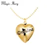 Kolye Kolyeleri Magic Ikery Po Hafıza Yüzen Madalyon Kolye Gül Altın Renk Kalp Mektubu Kadınlar İçin Büyükanne 2021 MKA52325F
