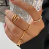 28PCS Gold Knuckle Stackable Pierścienie Zestaw dla kobiet srebrny wyciszony komfort dopasowany vintage fala Pierścienie palców Pierścień 10783304565655