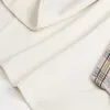 特大のコーデュロイシャツKhaki Striped Blouse Long Sleeve Stitching Plaid Women's Shirt Fashion Spring Autumn210308