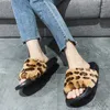 Couple Fur Slipper 45 Real Slides Home ry Flat Sandals Female Cute Fluffy House Shoes Woman Brand Luxury 210928