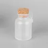 Frosted plastic cosmetische flessen containers met Cork cap en lepel bad zout masker poeder crème verpakking flessen make-up opslag potten Dar68