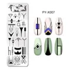 QualityPict You Nail Stamping Plate Geometrisk Mönster Nail Art Bildplatta Rostfritt Stål DIY Nail Stamp Templates Stencil Tools