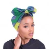 アフリカのパターンプリントのプリントの女性のためのねじれスタイルの黒い女の子の頭の襟伸縮性のあるヘアアクセサリーターバンヘッドスカーフ