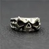 Cluster ringen heren retro handgemaakte schedelring schattige grimmige maal gotische plaid punk motorfiets sieraden