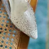 ALLBITEFO Matériaux transparents Véritable cuir de mouton Semelle intérieure Chaussures à talons hauts Chaussures de mariage de fête de mode Femmes Talons Chaussures 210611