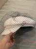 Pearl Chain Berets White Black Winter Warm Faux Fur Lady Octagonal Hat Women Leisure Visors Caps