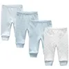 3/4pcs / lot filles vêtements ensembles leggings été mi pantalon coton bébé bébé garçon pantalon nouveau-né vêtements 210309